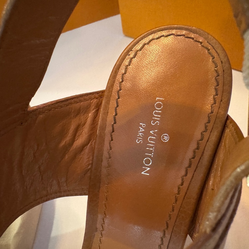 Louis Vuitton Horizon Leather Platform
Sandal Heels Brown Cognac Size 37 - Picture 6 of 13